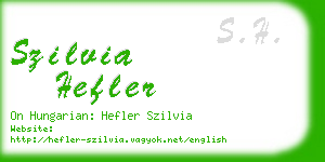 szilvia hefler business card